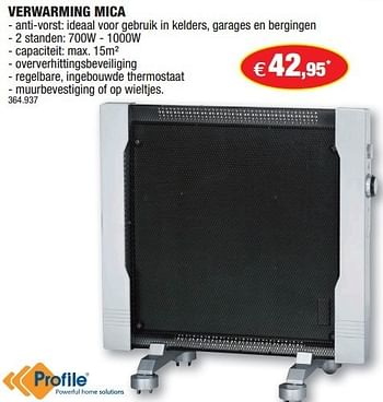 Promoties Profile verwarming mica - Profile - Geldig van 21/11/2012 tot 02/12/2012 bij Hubo