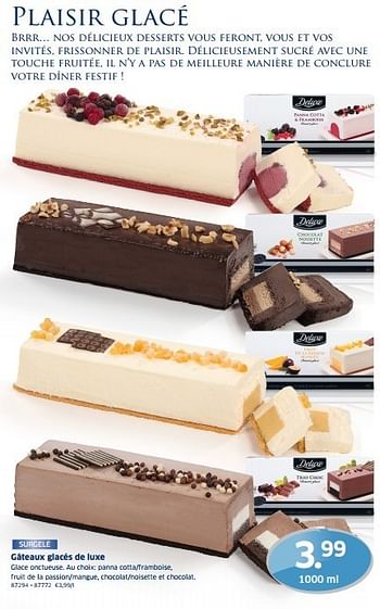 Deluxe Gateaux Glaces De Luxe En Promotion Chez Lidl