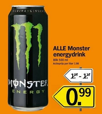 Promotions Alle monster energydrink - Monster - Valide de 26/11/2012 à 02/12/2012 chez Albert Heijn