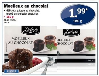 Promotion Lidl Moelleux Au Chocolat Deluxe Surgelee Valide Jusqua 4 Promobutler