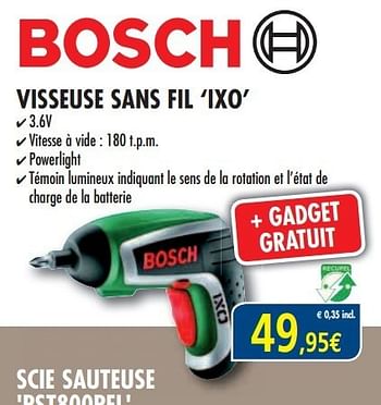 Promotions Visseuse sans fil ixo - Bosch - Valide de 29/11/2012 à 31/12/2012 chez Orga