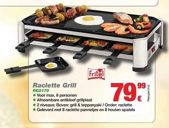 Promoties Fritel raclette grill rg2170 - Fritel - Geldig van 01/12/2012 tot 31/12/2012 bij ElectronicPartner