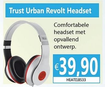 Promoties Trust urban revolt headset - Trust - Geldig van 01/12/2012 tot 15/01/2013 bij Compudeals