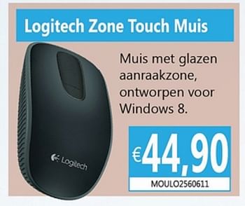 Promoties Logitech zone touch muis - Logitech - Geldig van 01/12/2012 tot 15/01/2013 bij Compudeals