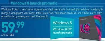 Promoties Windows 8 launch promotie - Microsoft - Geldig van 03/12/2012 tot 22/12/2012 bij Auva