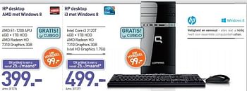 Promotions Hp desktop amd met windows 8 - HP - Valide de 03/12/2012 à 22/12/2012 chez Auva