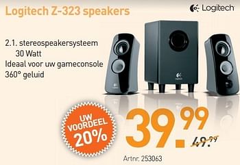 Promoties Logitech z-323 speakers - Logitech - Geldig van 03/12/2012 tot 22/12/2012 bij Auva