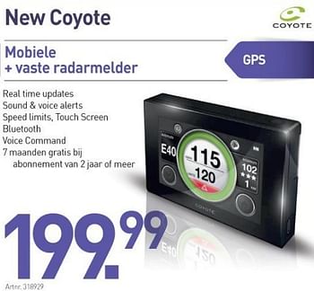 Promotions Gps radarmelder - Coyote - Valide de 03/12/2012 à 22/12/2012 chez Auva