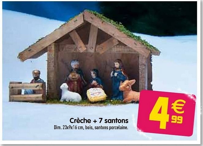 Produit maison - Gifi Crèche + 7 santons - En promotion chez Gifi