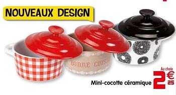 Produit maison - Gifi Mini-cocotte céramique - En promotion chez Gifi