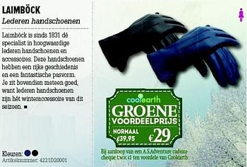 Promoties Laimböck lederen handschoenen - Laimböck - Geldig van 05/12/2012 tot 31/12/2012 bij A.S.Adventure