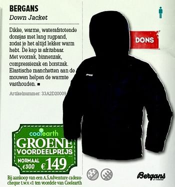 Promotions Bergans down jacket - Bergans - Valide de 05/12/2012 à 31/12/2012 chez A.S.Adventure