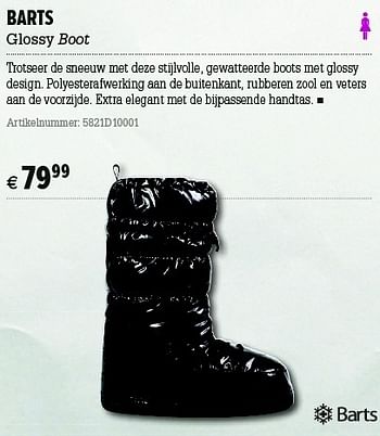 Promoties Barts glossy boot - Barts - Geldig van 05/12/2012 tot 31/12/2012 bij A.S.Adventure