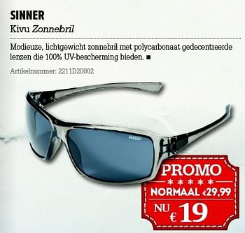 Promoties Sinner kivu zonnebril - Sinner - Geldig van 05/12/2012 tot 31/12/2012 bij A.S.Adventure