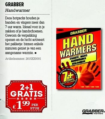 Promoties Grabber handwarmer - Grabber - Geldig van 05/12/2012 tot 31/12/2012 bij A.S.Adventure