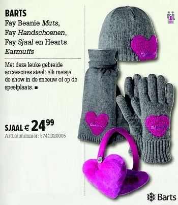 Promoties Barts fay sjaal en hearts - Barts - Geldig van 05/12/2012 tot 31/12/2012 bij A.S.Adventure