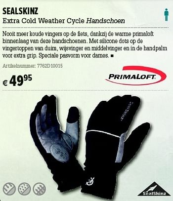 Promoties Sealskinz extra cold weather cycle handschoen - Sealskin - Geldig van 05/12/2012 tot 31/12/2012 bij A.S.Adventure
