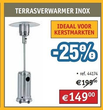 Promoties Terrasverwarmer inox - Huismerk - Bouwcenter Frans Vlaeminck - Geldig van 06/12/2012 tot 31/12/2012 bij Bouwcenter Frans Vlaeminck