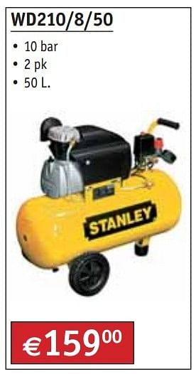 Promoties Stanley compressoren wd210-8-24 - Stanley - Geldig van 06/12/2012 tot 31/12/2012 bij Bouwcenter Frans Vlaeminck