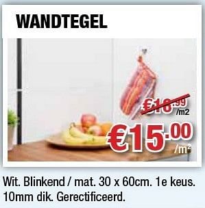 Promoties Wandtegel - Huismerk - Cevo - Geldig van 06/12/2012 tot 31/12/2012 bij Cevo Market