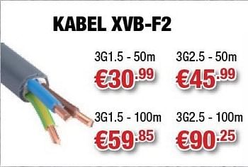 Promoties Kabel xvb-f2 - Huismerk - Cevo - Geldig van 06/12/2012 tot 31/12/2012 bij Cevo Market