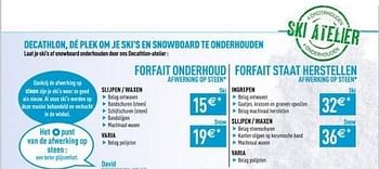 Promoties Onderhoud ski`s en snowboard - Huismerk - Decathlon - Geldig van 07/12/2012 tot 24/12/2012 bij Decathlon