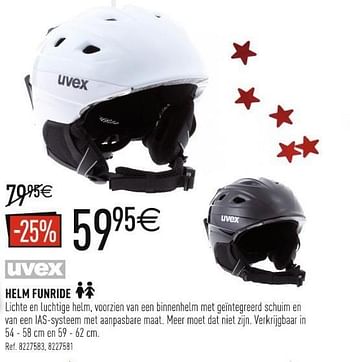 Promoties Helm funride - Uvex - Geldig van 07/12/2012 tot 24/12/2012 bij Decathlon