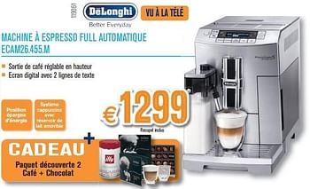 Promotions Delonghi machine à espresso full automatique ecam26.455.m - Delonghi - Valide de 10/12/2012 à 31/12/2012 chez Krefel