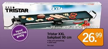 Promotions Tristar xxl bakplaat 90 cm - Tristar - Valide de 17/12/2012 à 26/12/2012 chez Albert Heijn