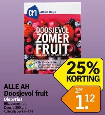 Albert Heijn Promotie Ah Doosjevol Fruit Huismerk Albert Heijn Diepvries Geldig Tot 26 12 12 Promobutler