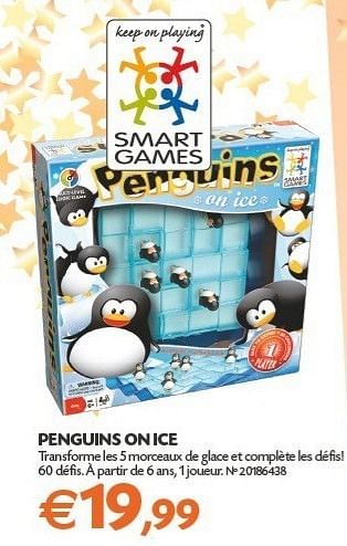 Promotions Penguins on ice - Smart Games - Valide de 18/12/2012 à 31/12/2012 chez Fun