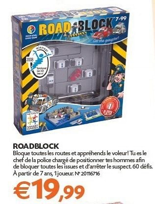 Promotions Roadblock - Smart Games - Valide de 18/12/2012 à 31/12/2012 chez Fun