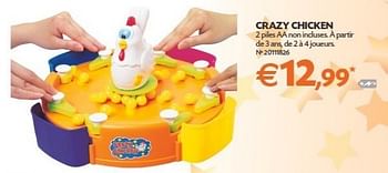 Promotions Crazy chicken - Produit maison - Fun - Valide de 18/12/2012 à 31/12/2012 chez Fun