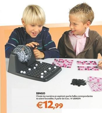 Promotions Bingo - Produit maison - Fun - Valide de 18/12/2012 à 31/12/2012 chez Fun