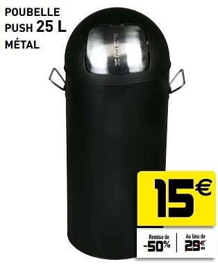 Produit maison Gifi Poubelle push 25 l m tal En promotion chez