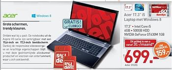 Promoties Acer 17.3 i5 laptop met windows 8 - Acer - Geldig van 03/01/2013 tot 19/01/2013 bij Auva