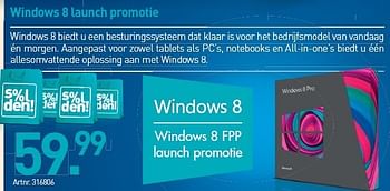 Promoties Windows 8 launch promotie - Microsoft - Geldig van 03/01/2013 tot 19/01/2013 bij Auva