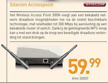 Promoties Sitecom accesspoint - Sitecom - Geldig van 03/01/2013 tot 19/01/2013 bij Auva