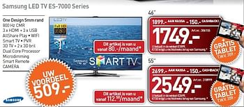 Promoties Samsung led tv es-7000 series - Samsung - Geldig van 03/01/2013 tot 19/01/2013 bij Auva