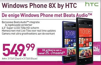 Promoties Windows phone 8x by htc - Htc - Geldig van 03/01/2013 tot 19/01/2013 bij Auva