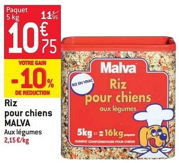 Malva Malva mix riz soufflé pour chien - En promotion chez Intermarche