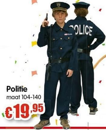 Promoties Politie uniform - Huismerk - Euroshop - Geldig van 19/01/2013 tot 31/01/2013 bij Euro Shop