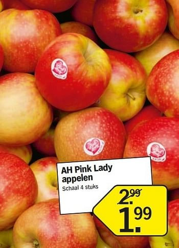 Promoties Ah pink lady appelen - Huismerk - Albert Heijn - Geldig van 21/01/2013 tot 27/01/2013 bij Albert Heijn