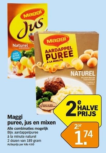 Promoties Maggi puree - MAGGI - Geldig van 21/01/2013 tot 27/01/2013 bij Albert Heijn