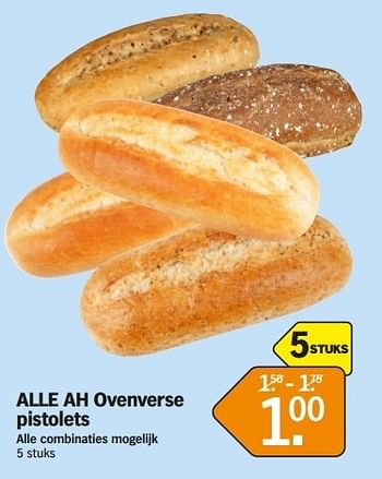 Promoties Ah ovenverse pistolets - Huismerk - Albert Heijn - Geldig van 21/01/2013 tot 27/01/2013 bij Albert Heijn
