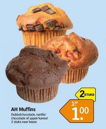 Promotions Ah muffins - Produit Maison - Albert Heijn - Valide de 21/01/2013 à 27/01/2013 chez Albert Heijn