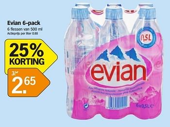 Promoties Evian 6-pack - Evian - Geldig van 21/01/2013 tot 27/01/2013 bij Albert Heijn