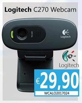 Promotions Logitech c270 webcam - Logitech - Valide de 21/01/2013 à 05/03/2013 chez Compudeals