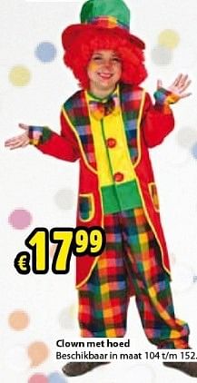 Promotions Clown met hoed - Marque inconnue - Valide de 21/01/2013 à 17/02/2013 chez ToyChamp