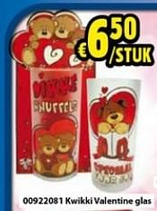 Promoties Kwikki valentine glas - Kwikki - Geldig van 21/01/2013 tot 17/02/2013 bij ToyChamp